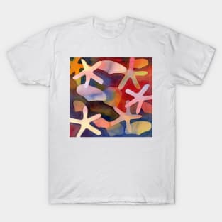 Sea Shells and Sea Stars Watercolor Painting T-Shirt